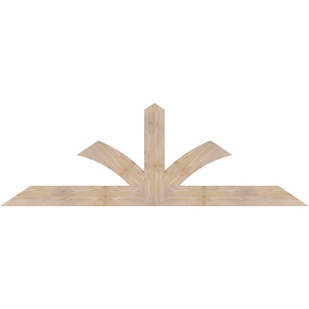 Ekena Millwork Richland Smooth Timber Gable Bracket, Douglas Fir, 84"W x 28"H x 1 1/2"D x 5 1/2"F, 8/12 Pitch GBW084X28X0206RIC00SDF
